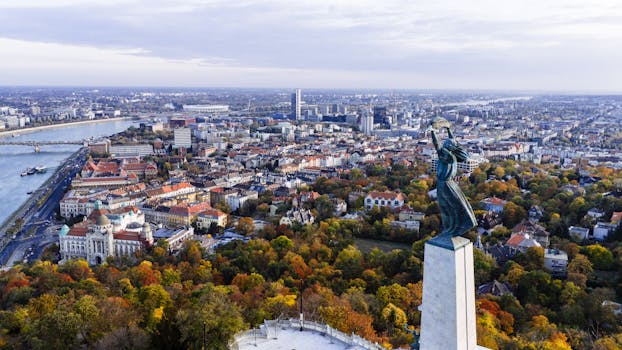 Panoramic view of Budapest and the Danube River — the City of Thermal Baths