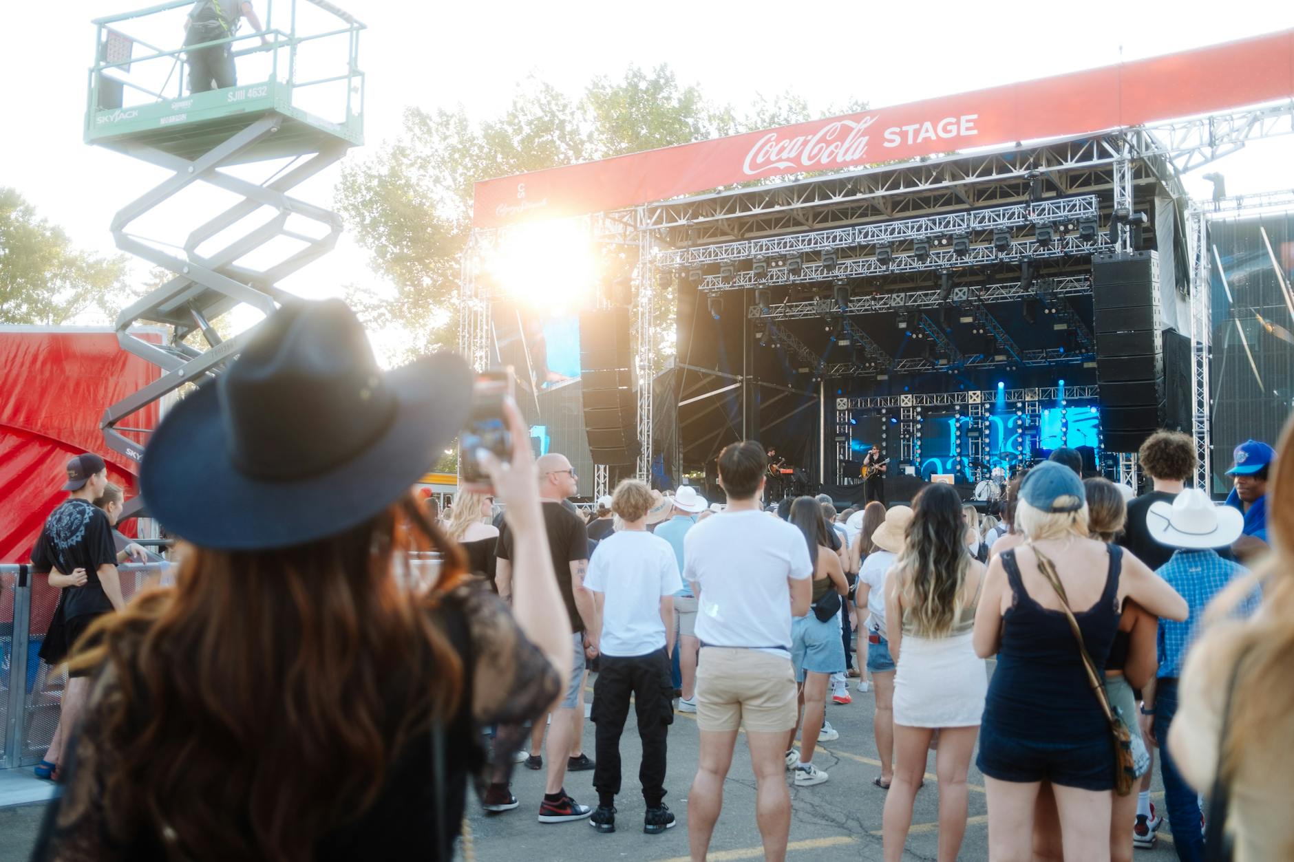 Open-air summer concert at a Budapest festival venue