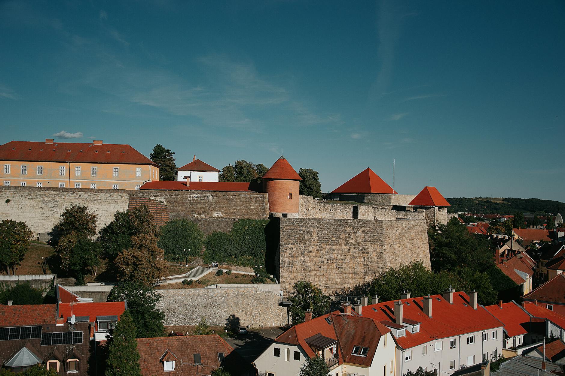 Eger Castle overlooking the Baroque old town, one of the best day trips from Budapest for history and wine