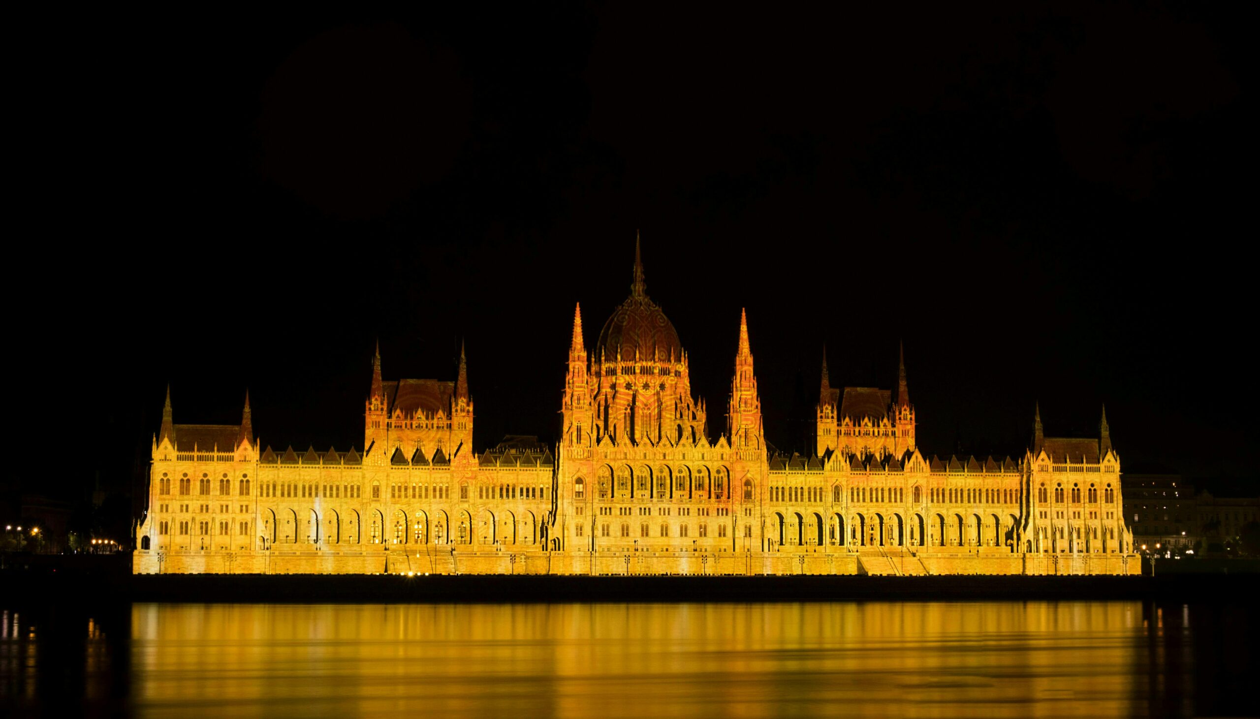 Hungarian Parliament night illumination