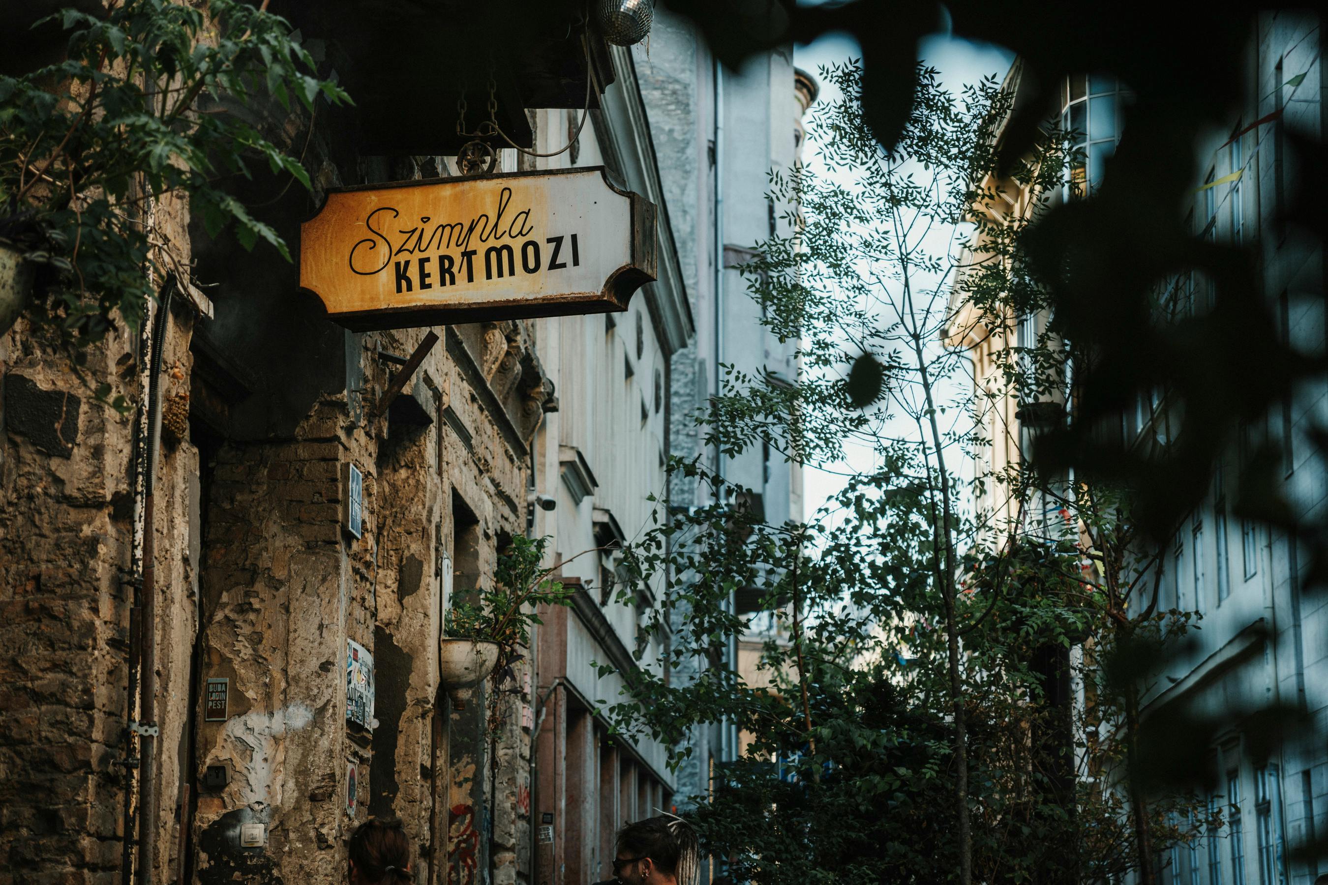 Szimpla Kert ruin bar — colourful interior Budapest photography spot