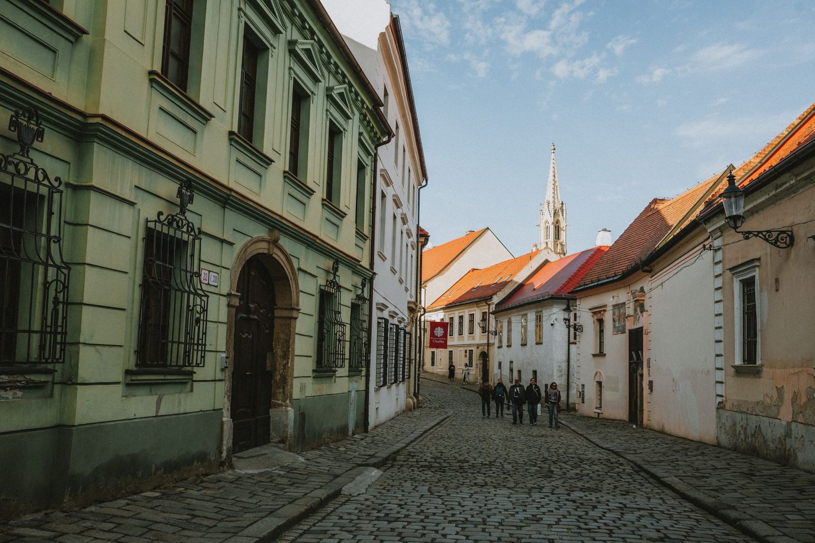 Cobbled streets in Bratislava's Old Town