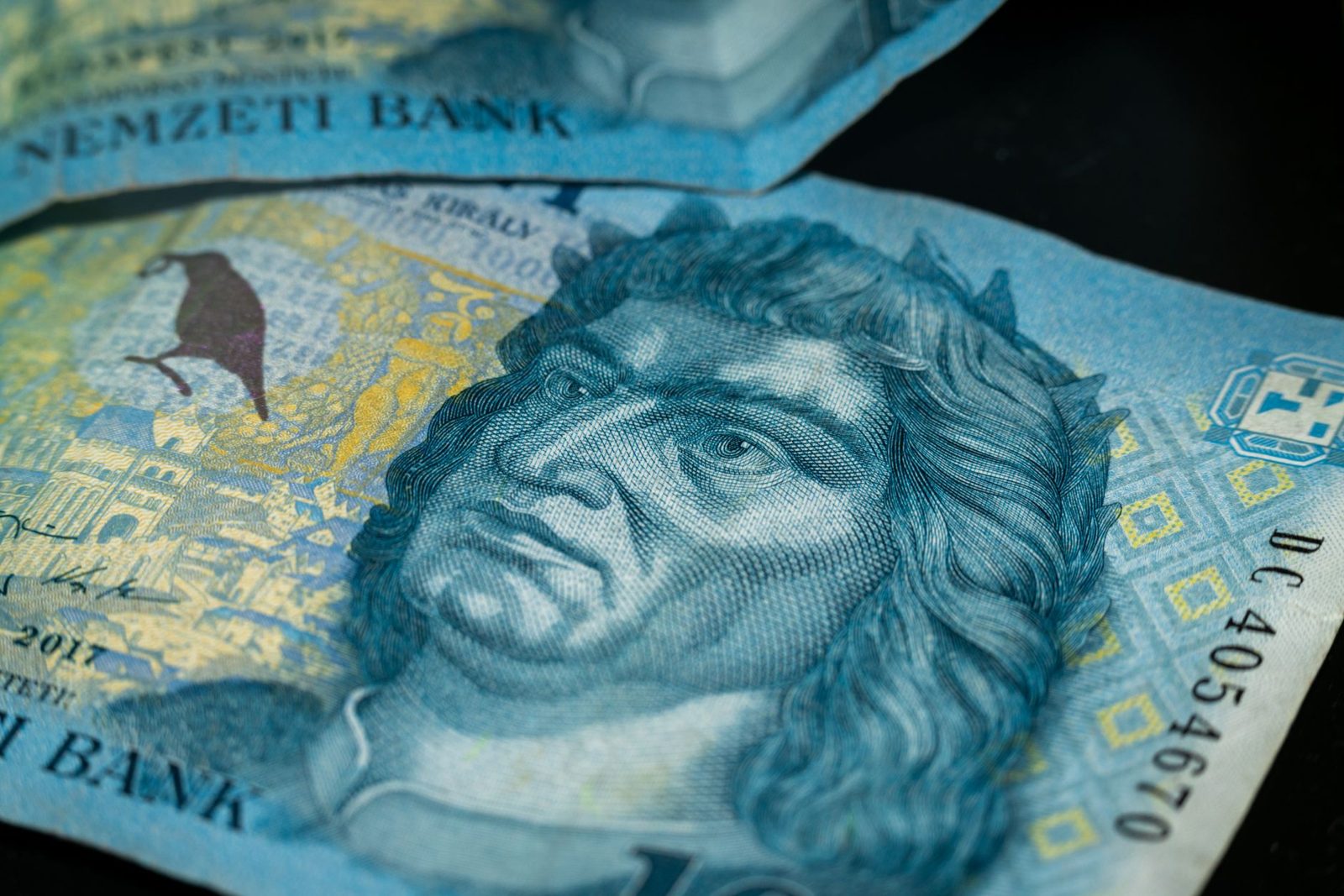 Hungarian forint banknotes for a Budapest budget