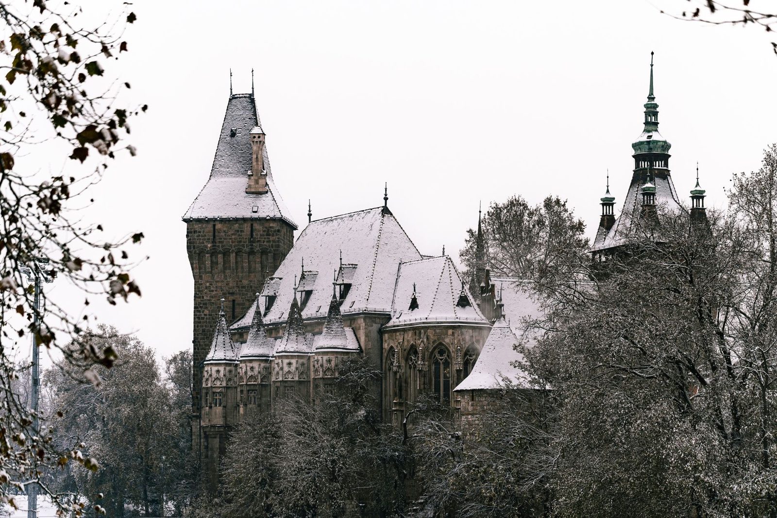 Wintry Budapest during the Christmas market season