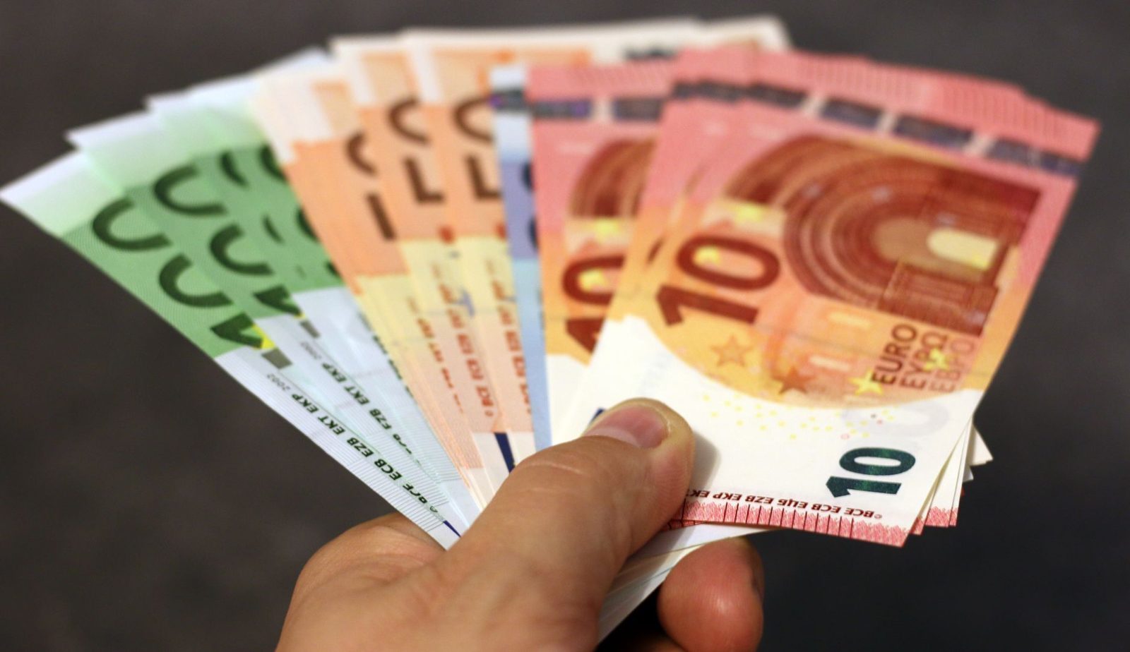 Banknotes representing the Hungarian forint, the local Budapest currency