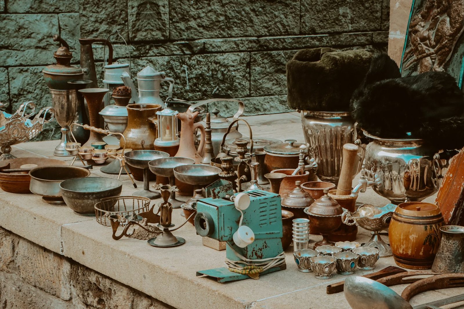 Vintage finds at the Ecseri flea market, one of Budapest's markets