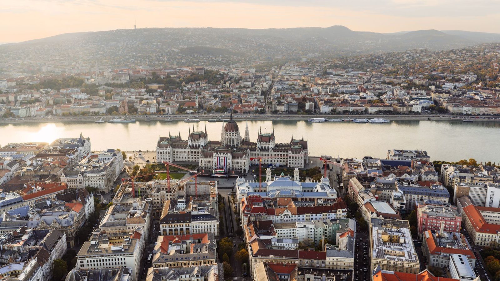 Budapest neighborhoods seen across the Danube river