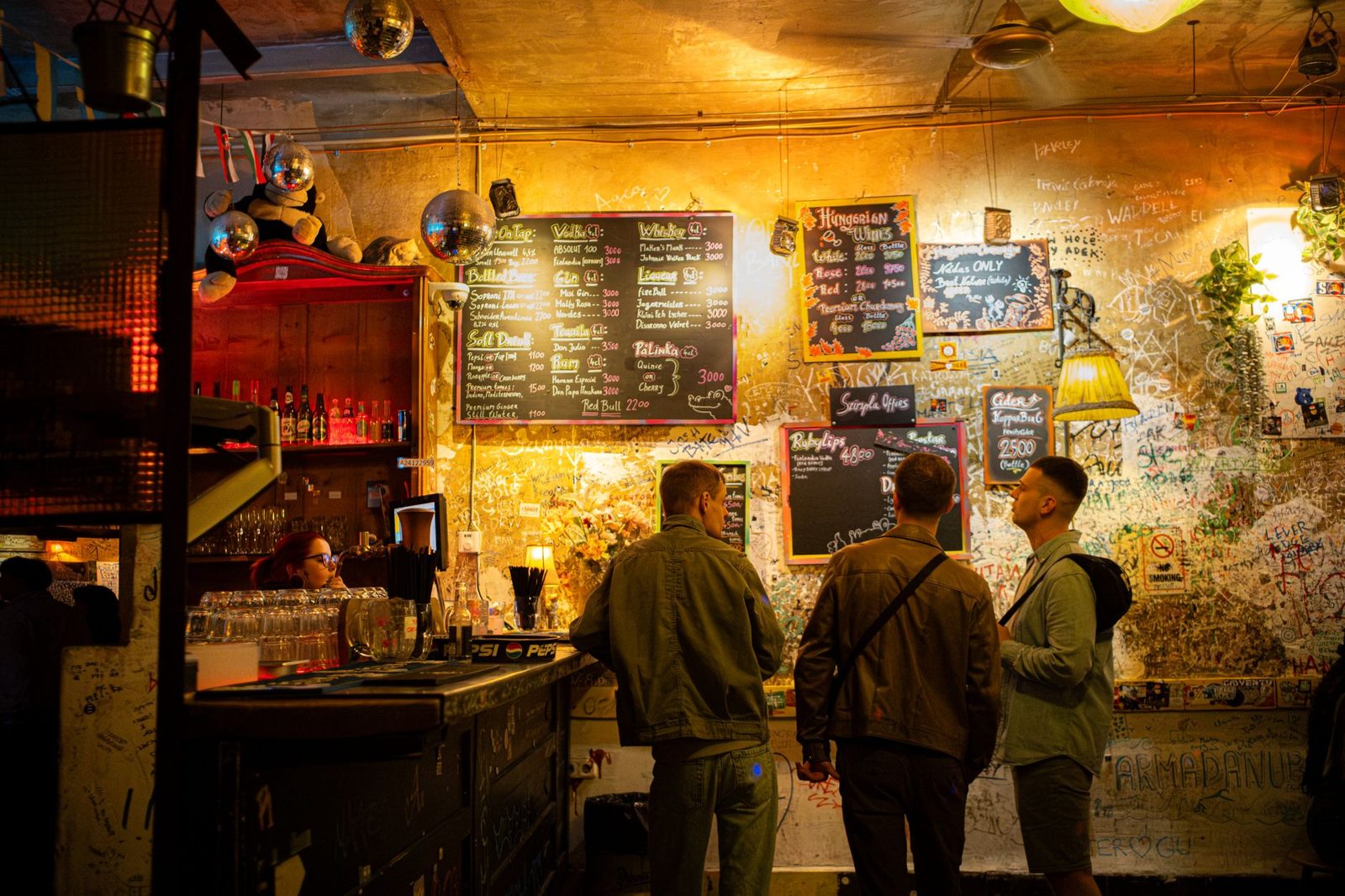 A ruin bar stop on a Budapest pub crawl