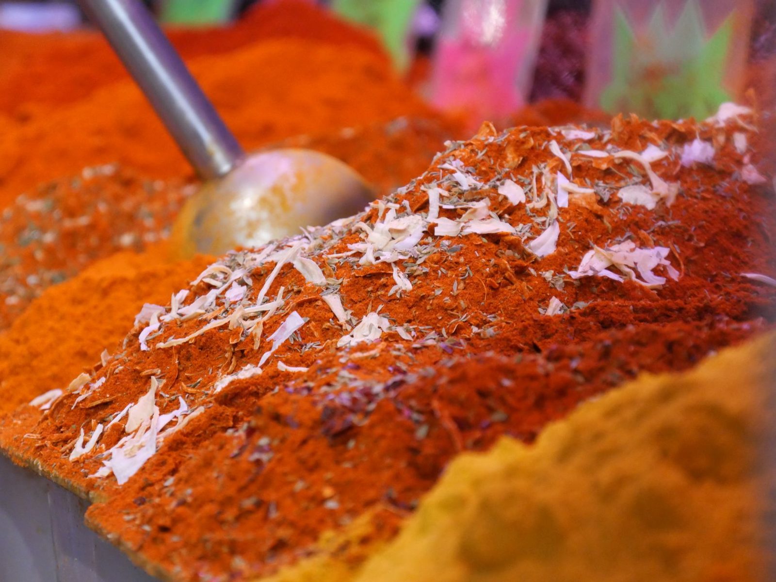 Budapest souvenirs: Hungarian paprika tins at a market stall