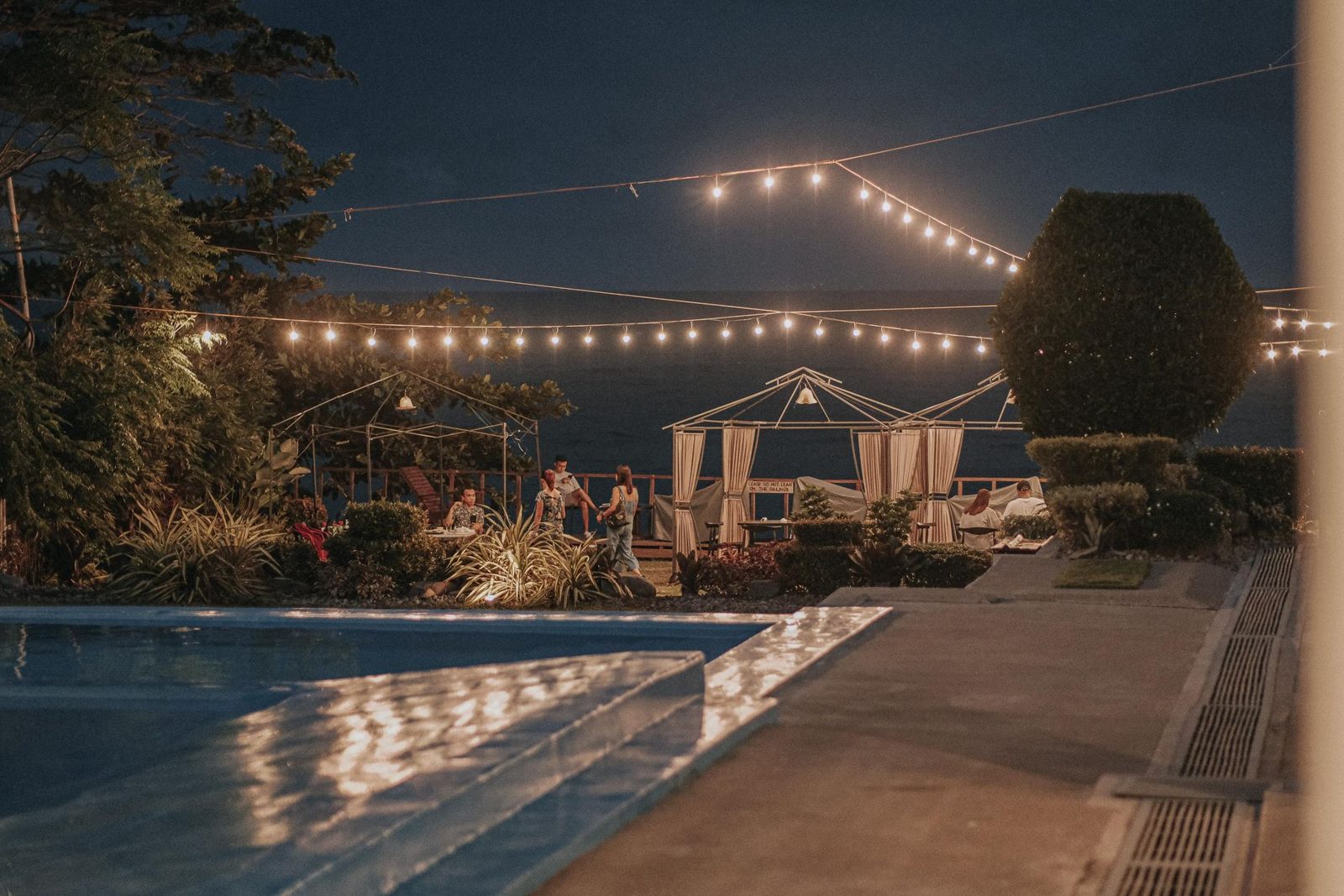 The Budapest spa party in the outdoor pools at night