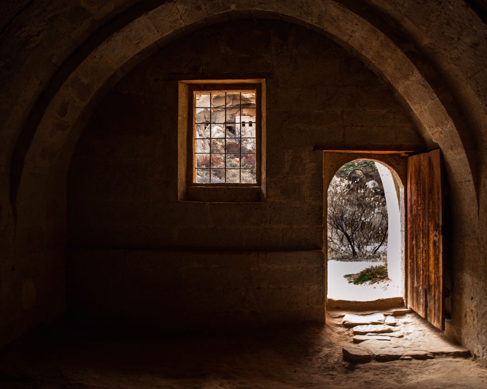 Carved stone passages beneath Castle Hill in Buda