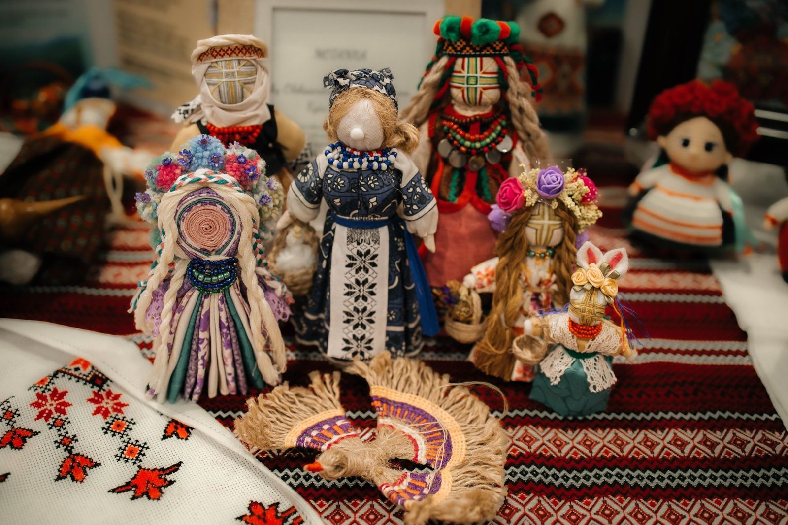 Colourful Hungarian folk embroidery, a popular Budapest souvenir
