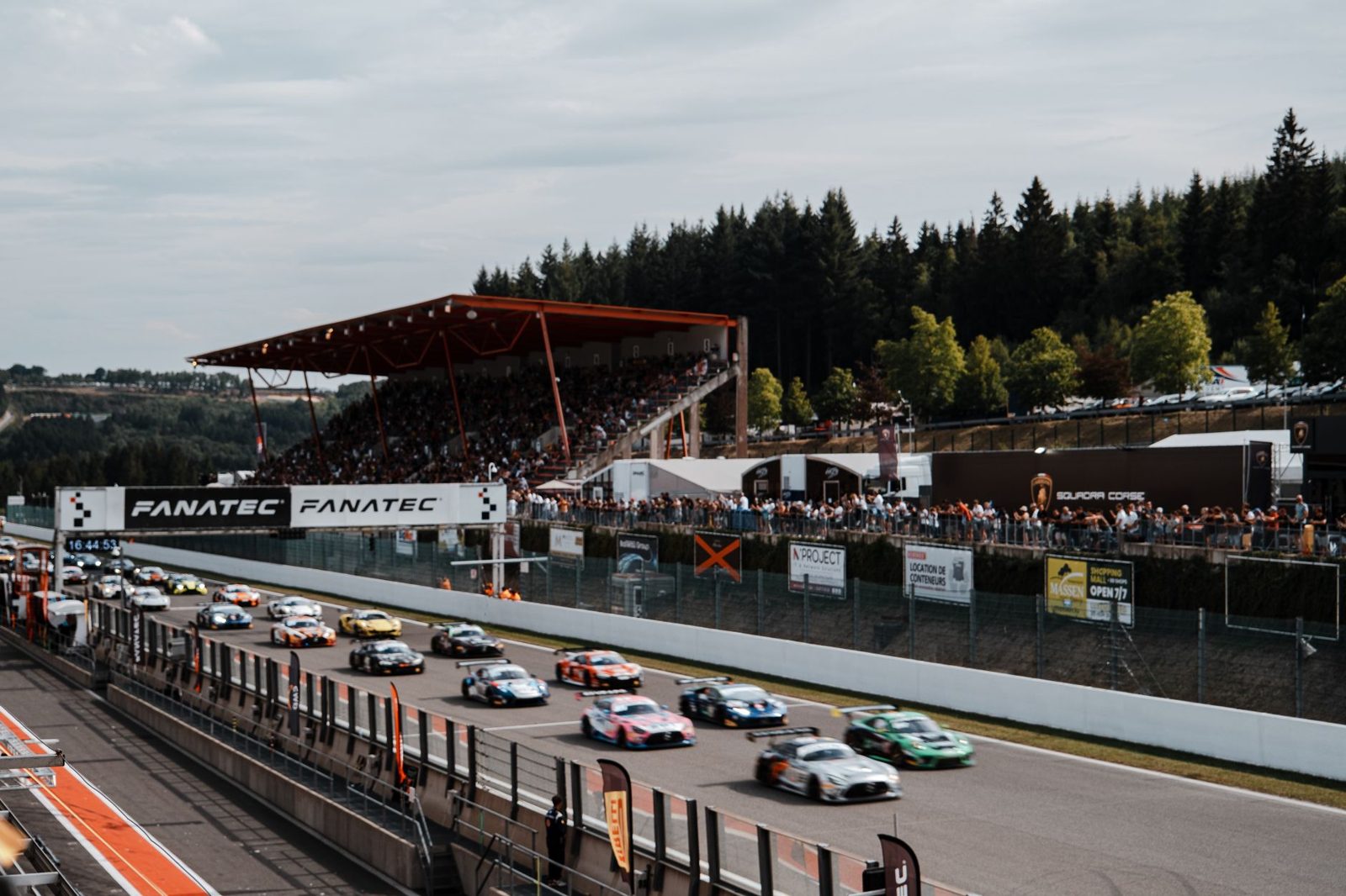 Packed grandstands at the Hungaroring on race day