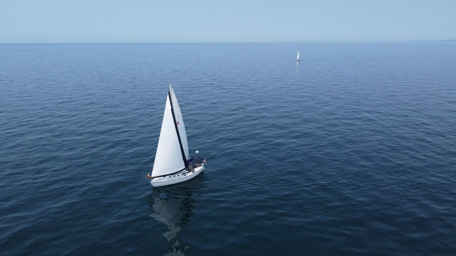 Sailboats on Lake Balaton, a popular day trip from Budapest