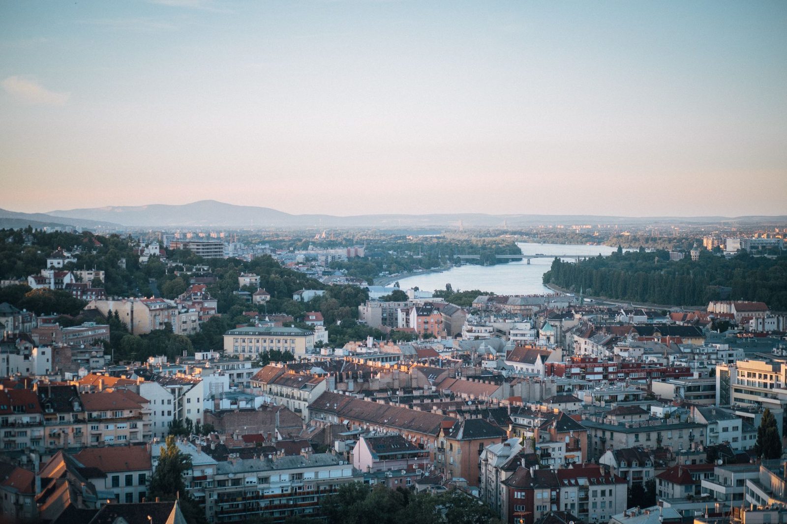 Rooftop hot tub with Danube views at Rudas Baths Budapest