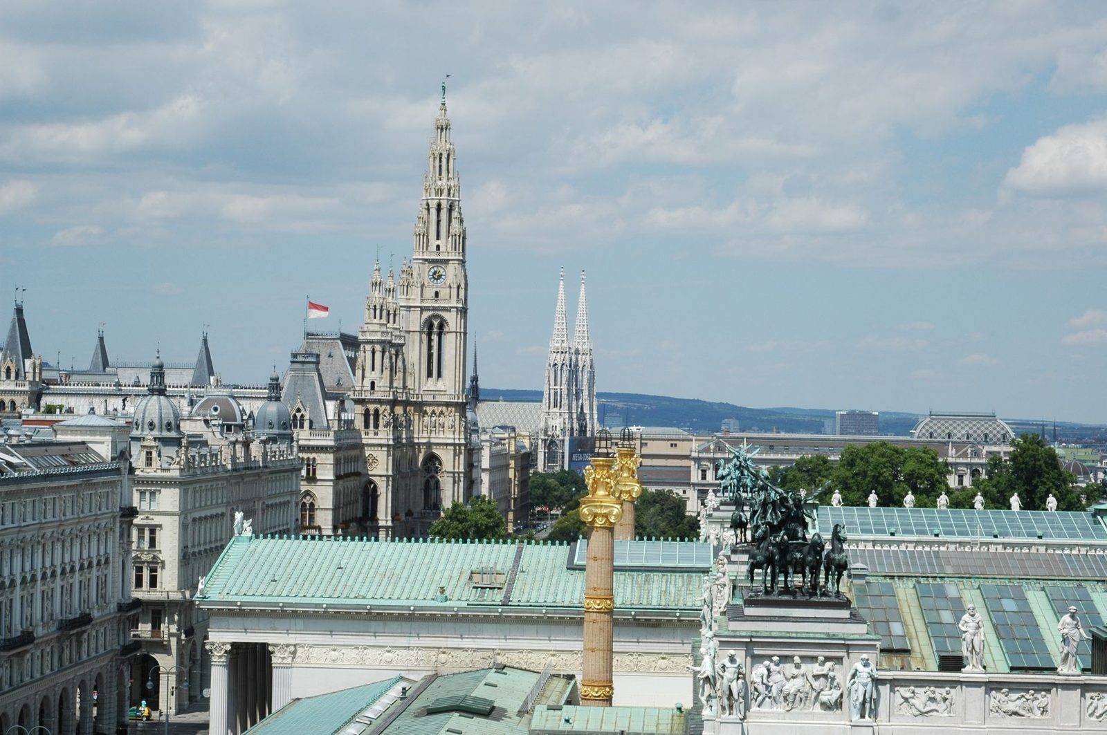 Vienna's historic skyline, an easy day trip from Budapest